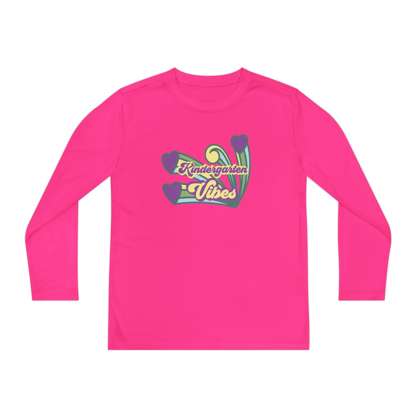 Kindergarten Vibes โ Youth Long Sleeve Performance Tee