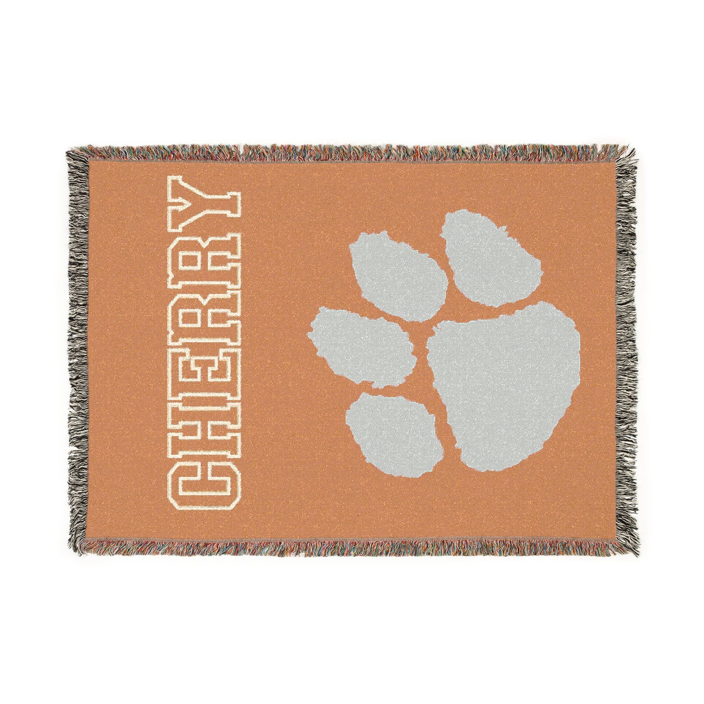 Cherry Tigers Woven Throw Blanket