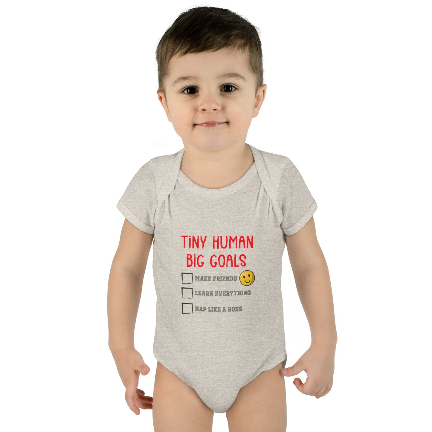 Tiny Human, Big Goals β Infant Bodysuit