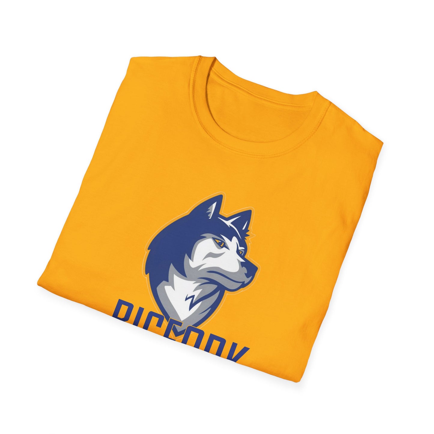 Bigfork Huskies Soft-Style Tee — Custom Back (“MOM #1” or Your Text)