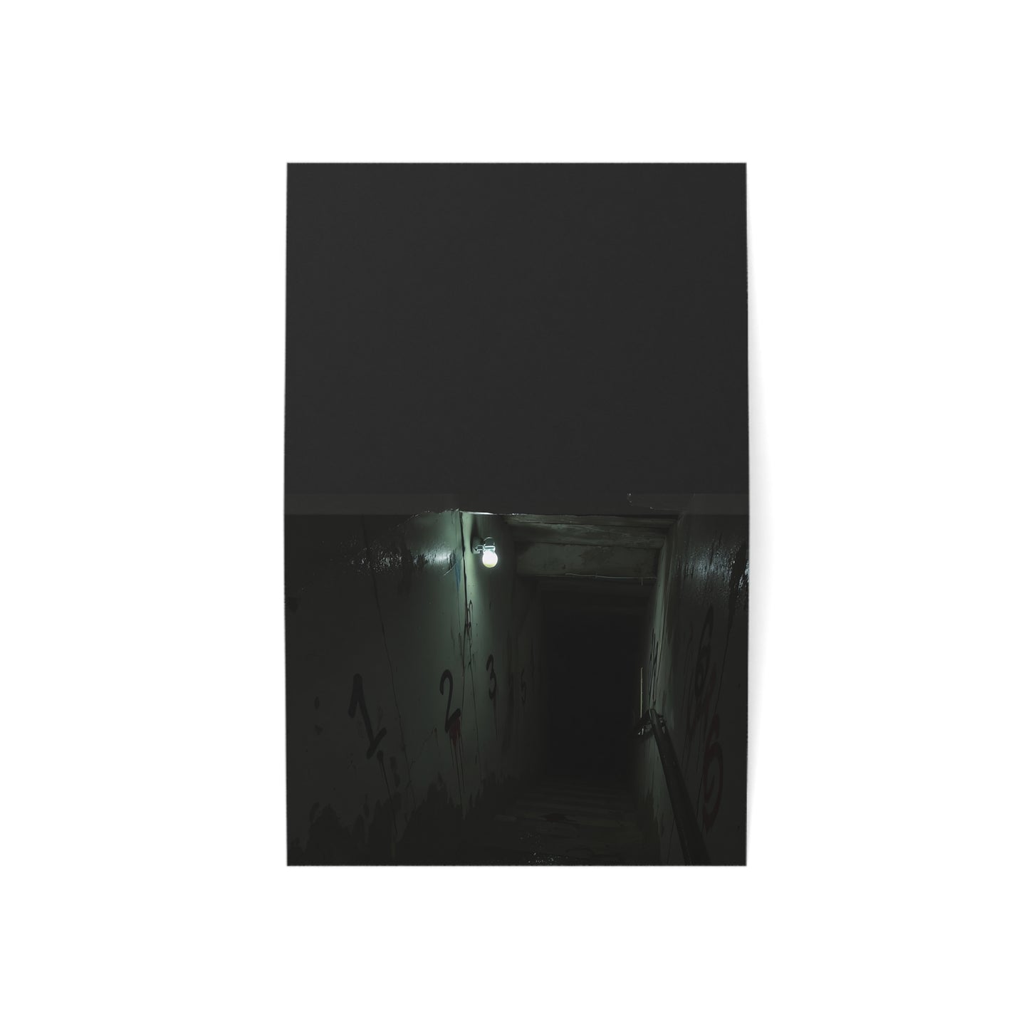 Step Into Darkness – Haunted Stairwell Greeting Card