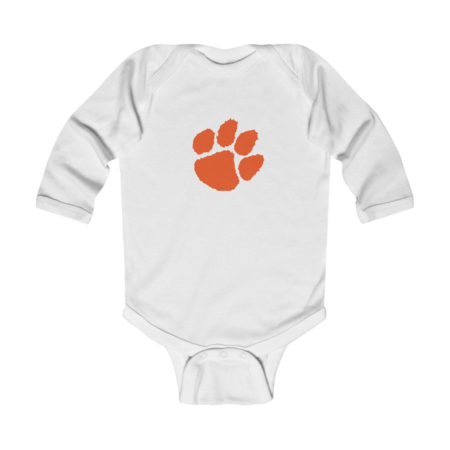 Cherry Tigers Paw Print Infant Long Sleeve Bodysuit