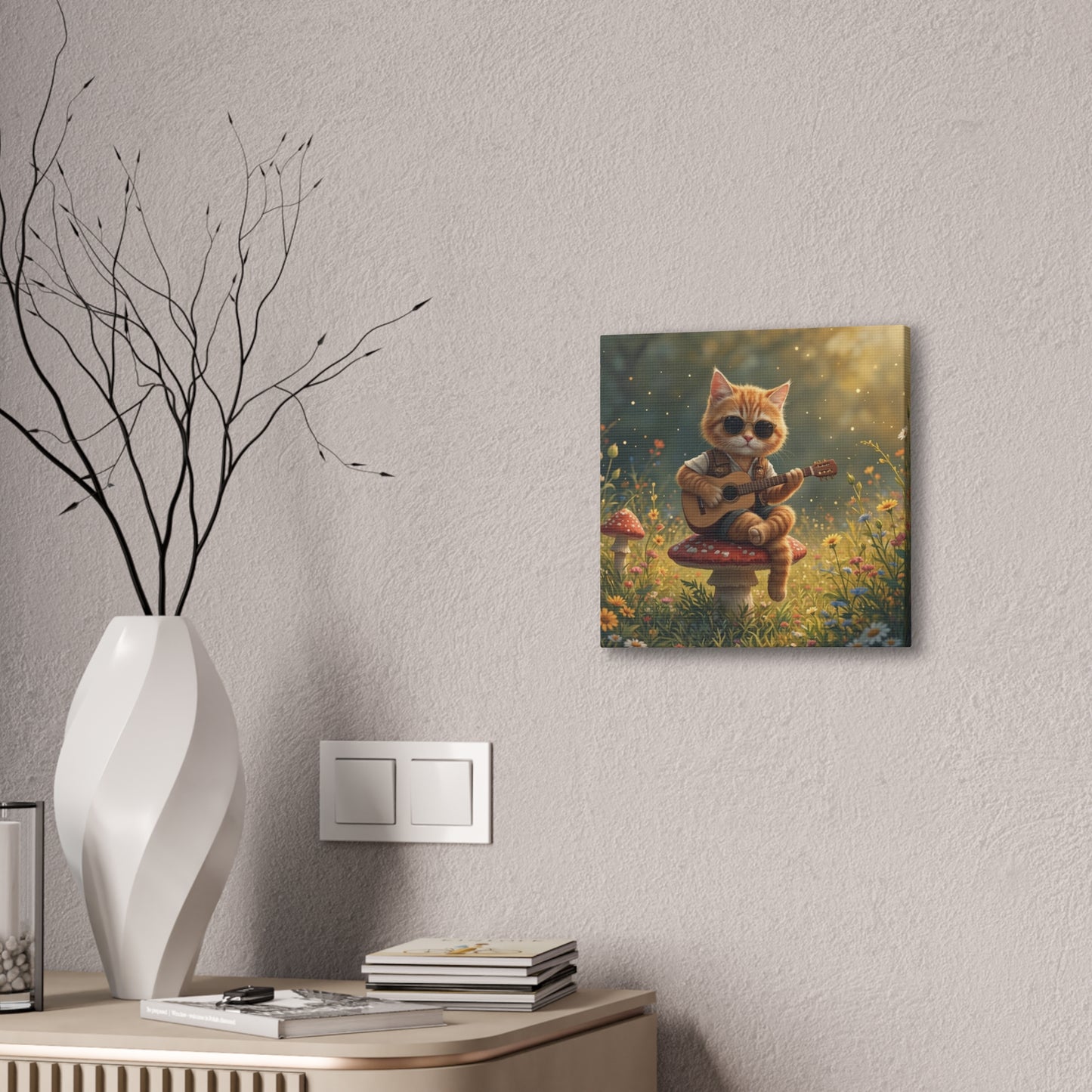 Cat Shreds in the Meadow – Canvas Wall Art