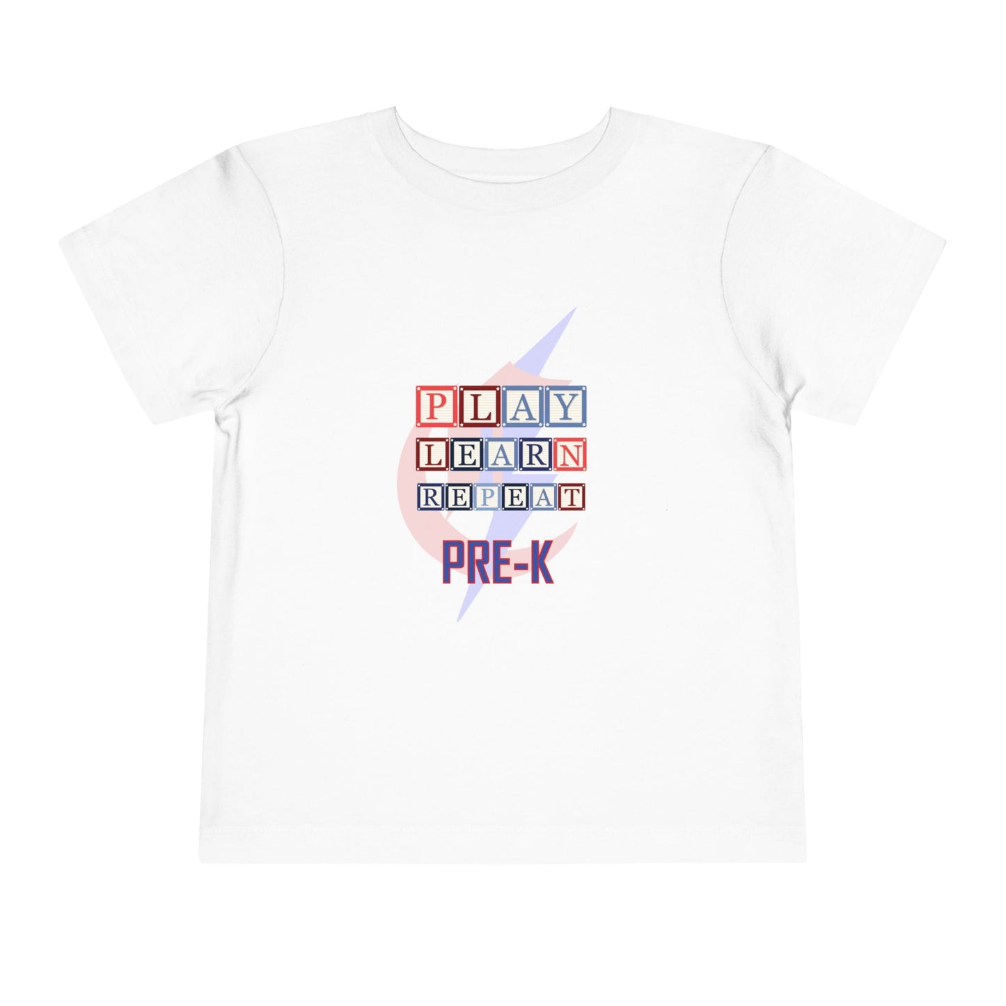 Chisholm Bluestreaks – Play. Learn. Repeat. Pre-K Toddler Tee