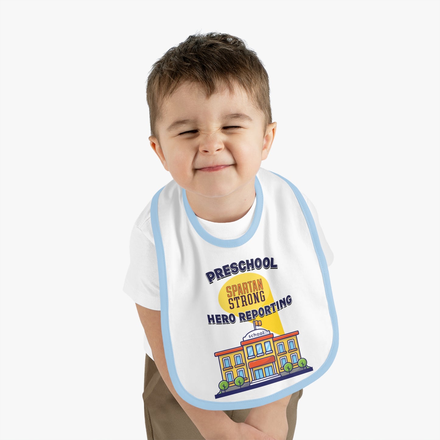 Preschool: Spartan Strong, Hero Reporting – NK Spartans Baby Bib