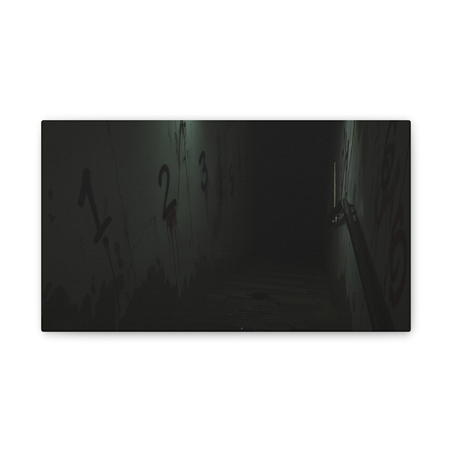 Count Your Steps, Not Your Regrets – Haunted Stairwell Canvas