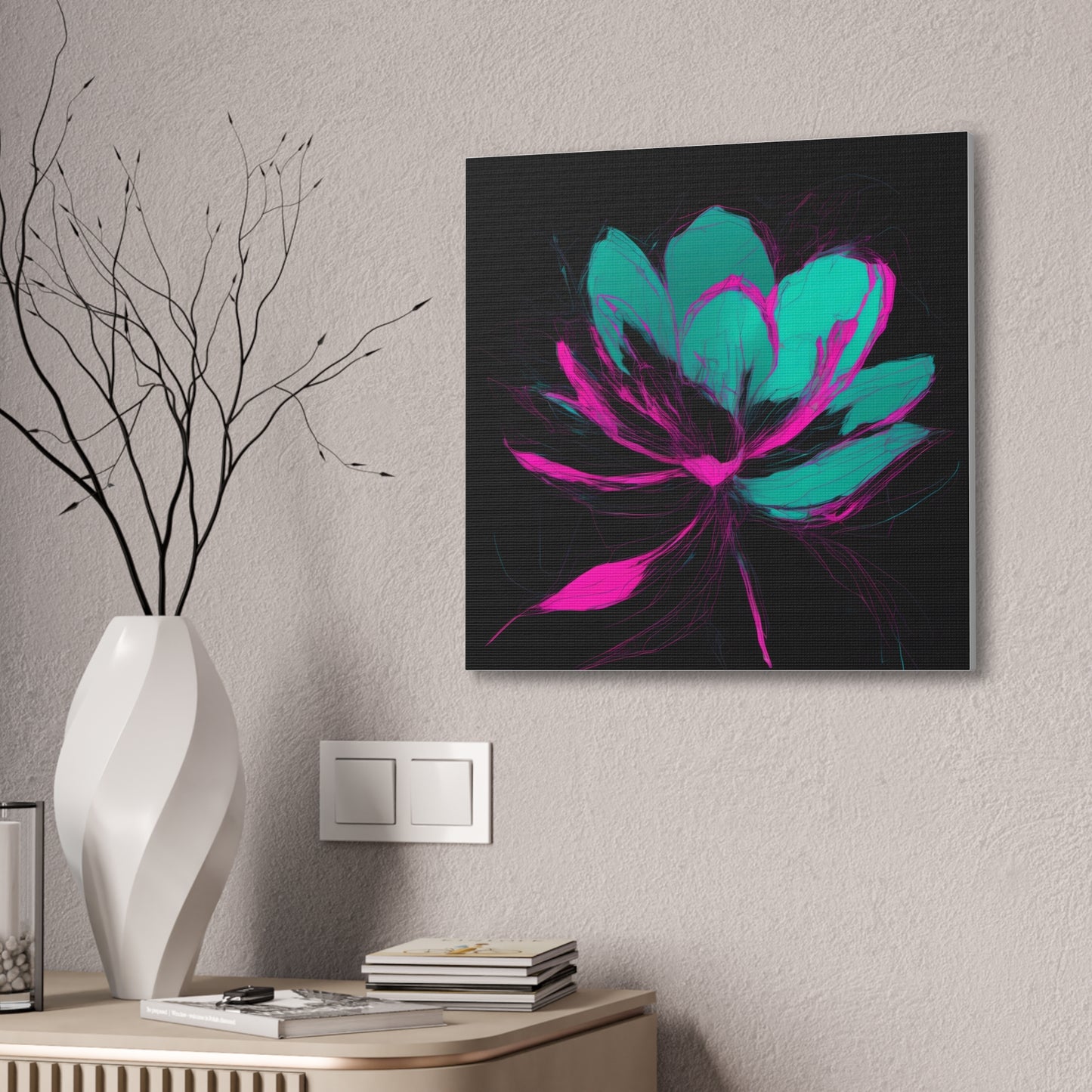 Bloomwave: Petals in Pink & Neon Drift