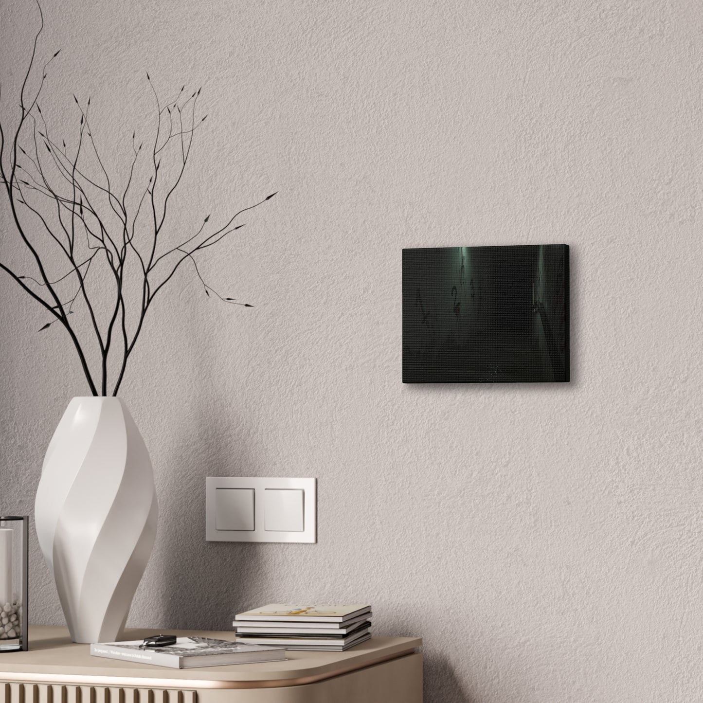 Count Your Steps, Not Your Regrets – Haunted Stairwell Canvas