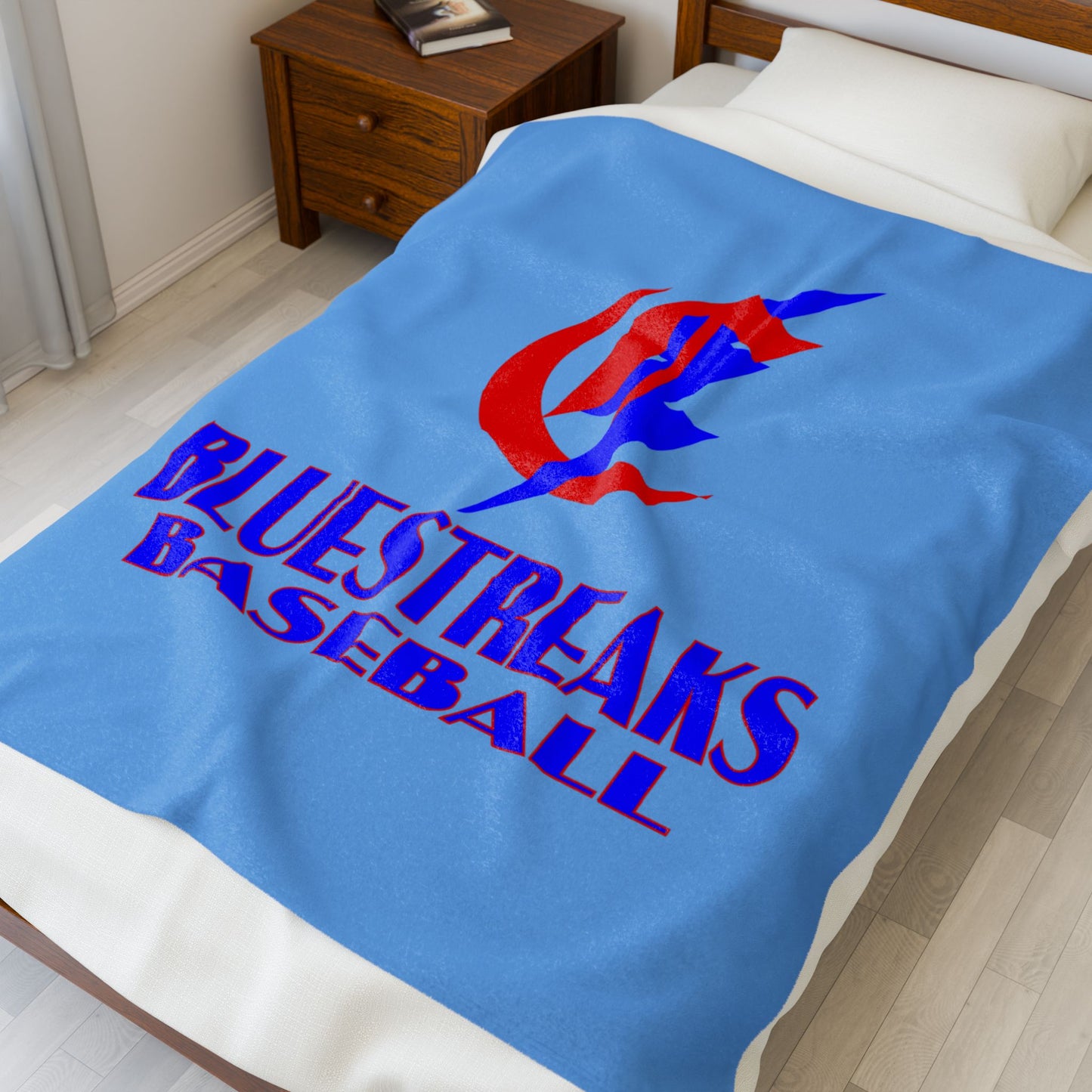 Chisholm Bluestreaks Baseball Velveteen Blanket