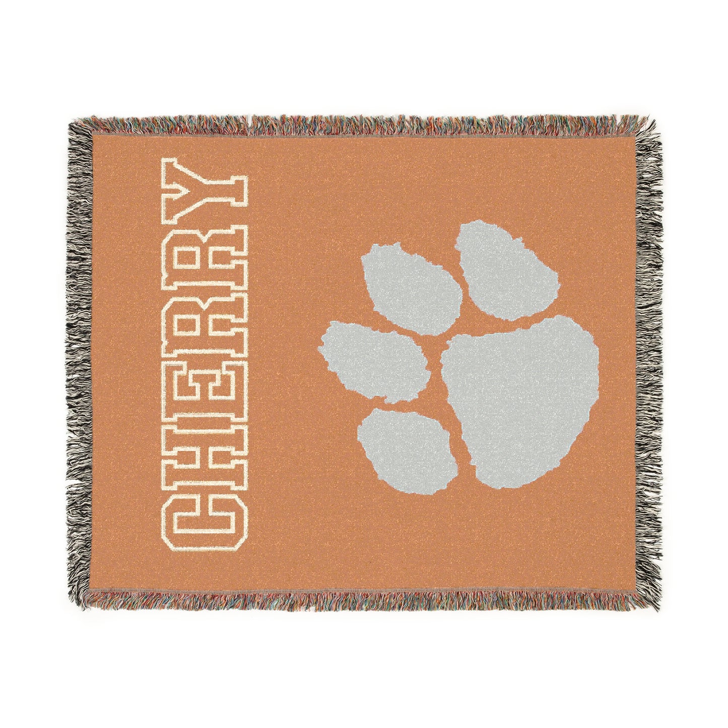 Cherry Tigers Woven Throw Blanket