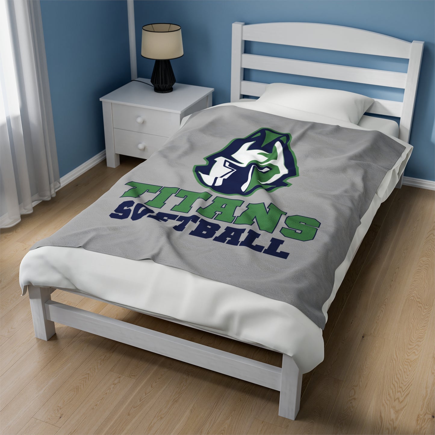 GNK Titans Softball Plush Velveteen Blanket