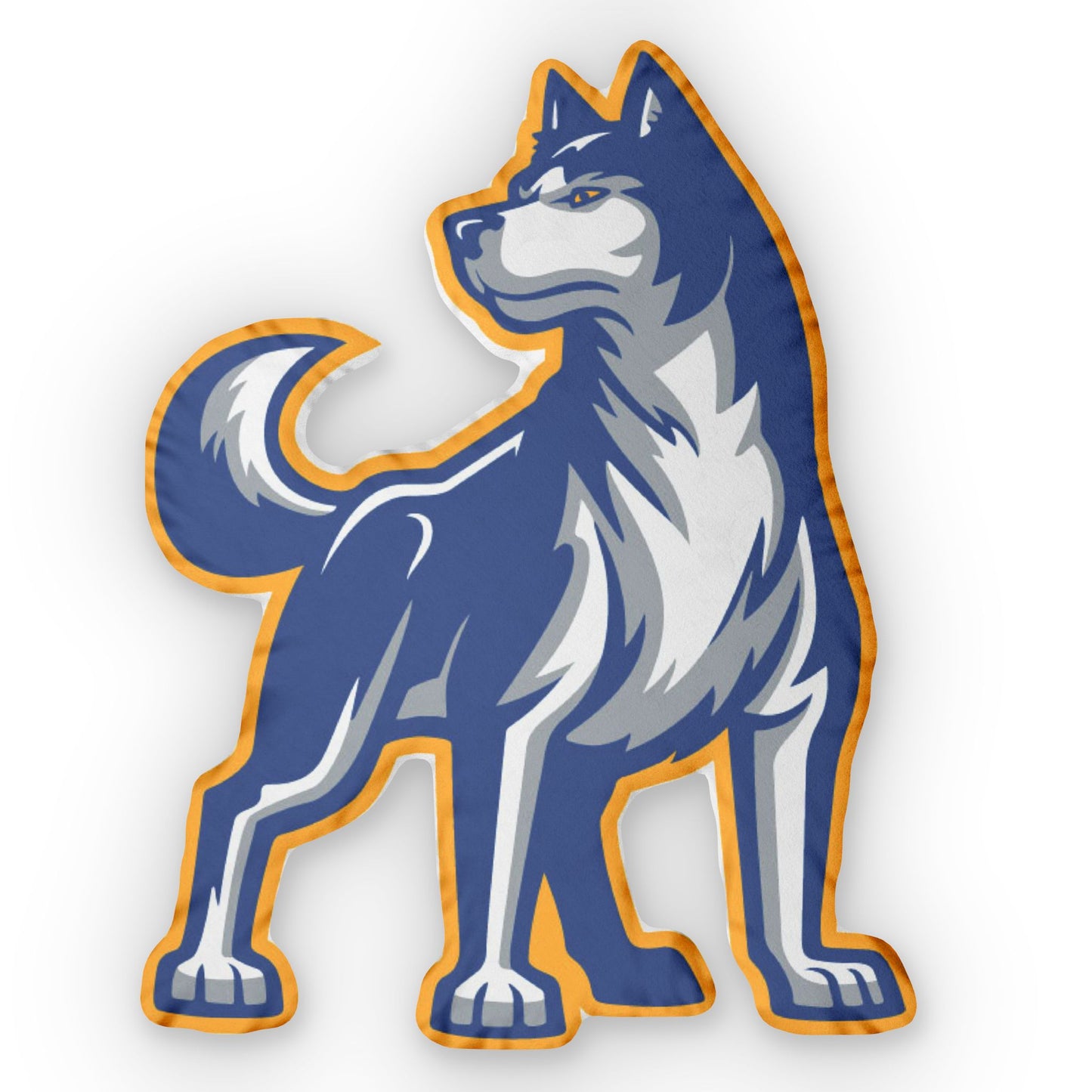 Bigfork Huskies Howl-Power Logo Pillow – Custom Shaped, Double-Sided Plush
