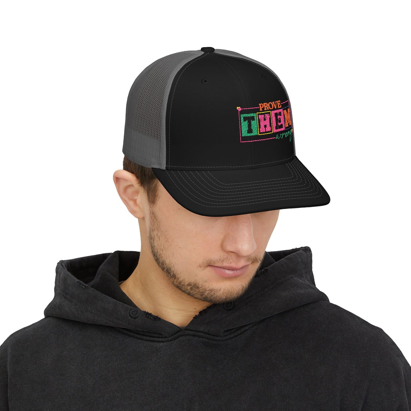Embroidered Snapback Cap - 'Prove Them Wrong' Motivational Hat