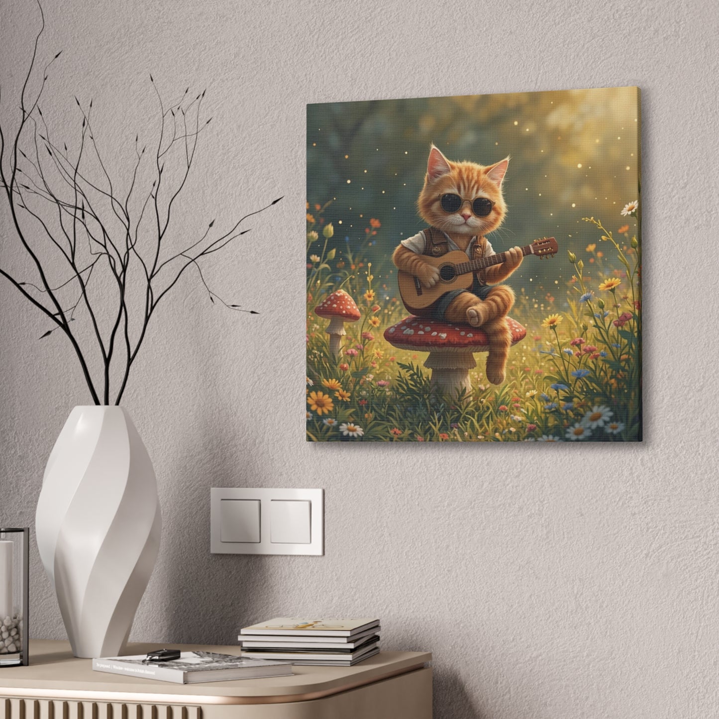 Cat Shreds in the Meadow – Canvas Wall Art