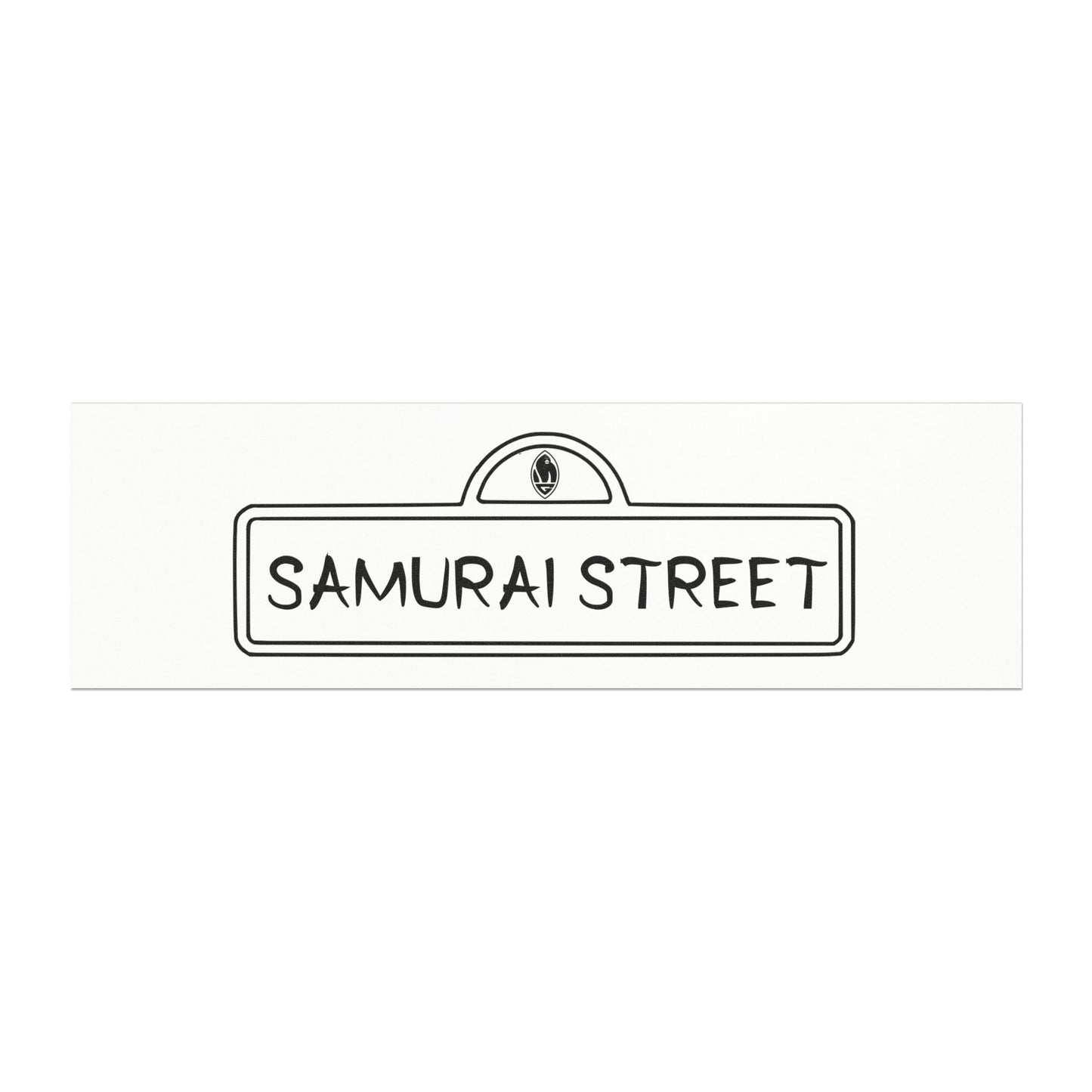 Samurai Street Sign Logo Car Magnet