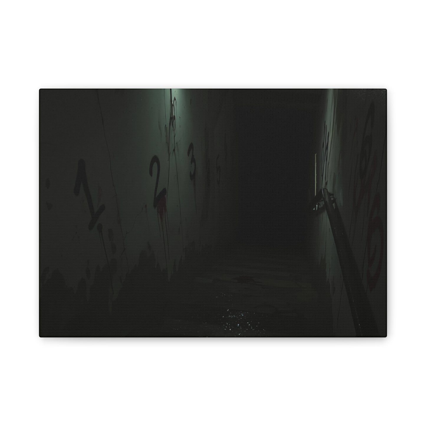 Count Your Steps, Not Your Regrets – Haunted Stairwell Canvas