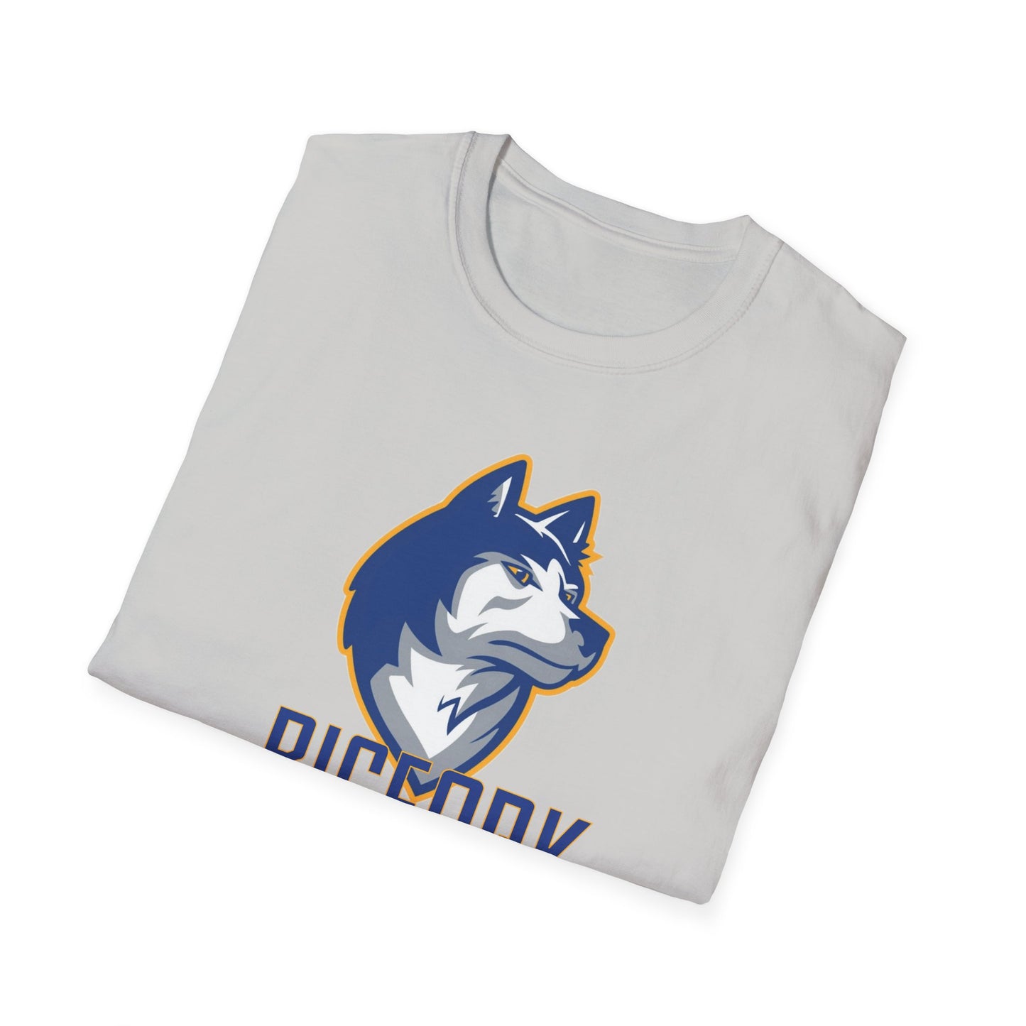 Bigfork Huskies Soft-Style Tee — Custom Back (“MOM #1” or Your Text)