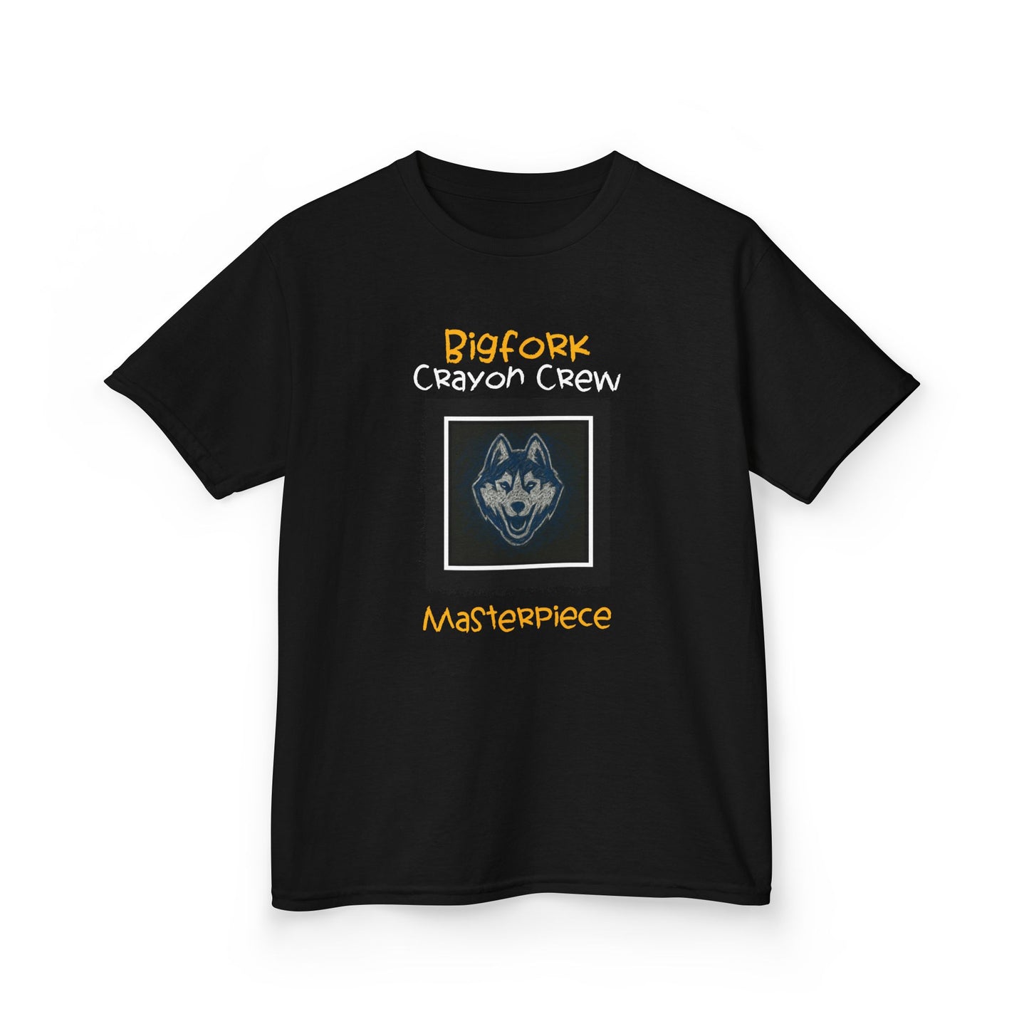 Bigfork Crayon Crew Masterpiece Kids Tee – Scribble Loud, Huskies!