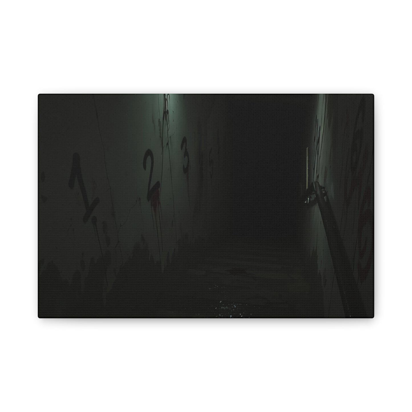 Count Your Steps, Not Your Regrets – Haunted Stairwell Canvas