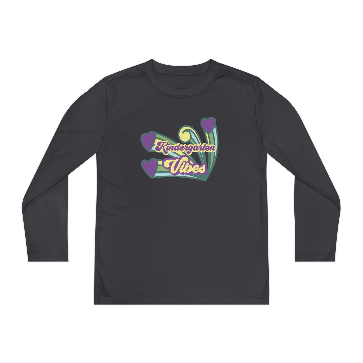 Kindergarten Vibes โ Youth Long Sleeve Performance Tee
