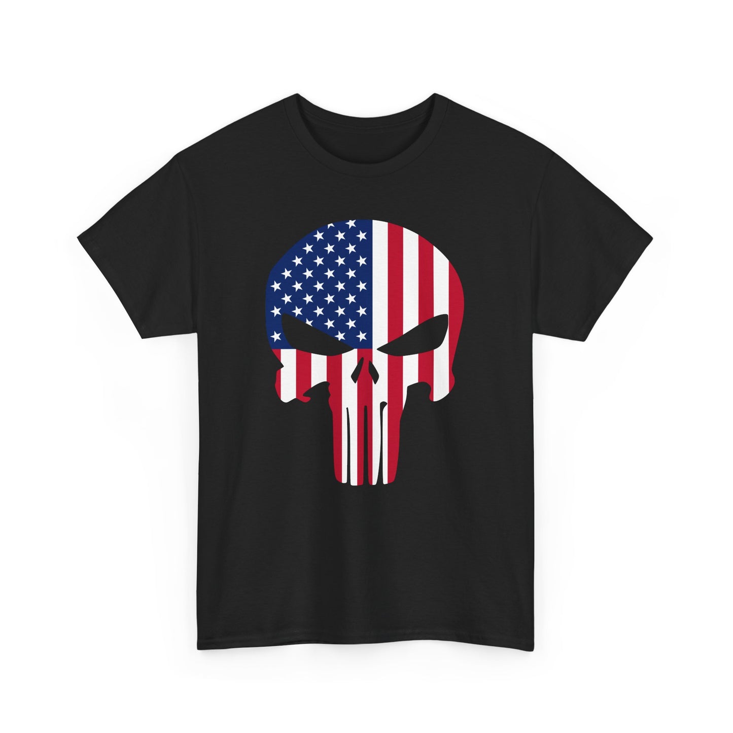 American Skull Tee - Bold Patriotism Meets Edgy Style