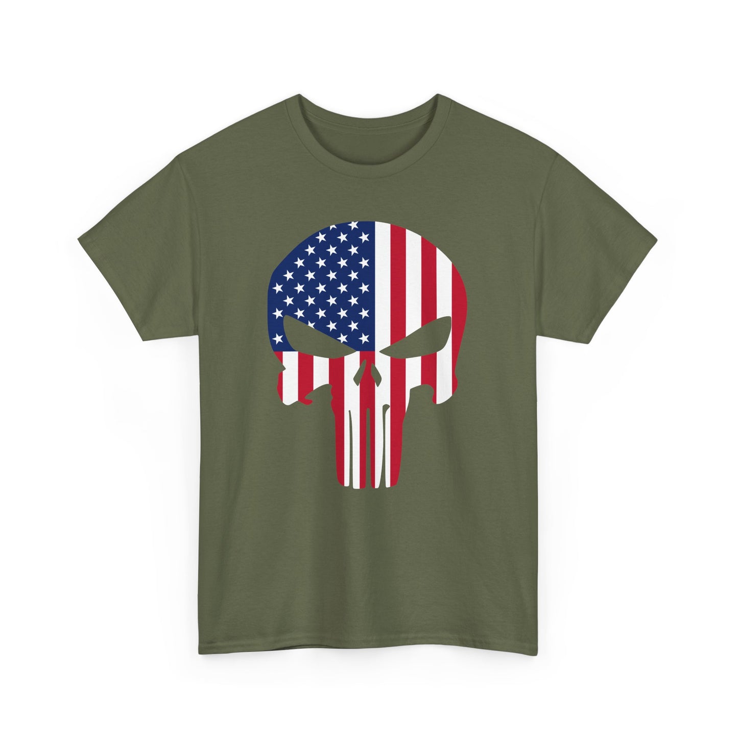 American Skull Tee - Bold Patriotism Meets Edgy Style