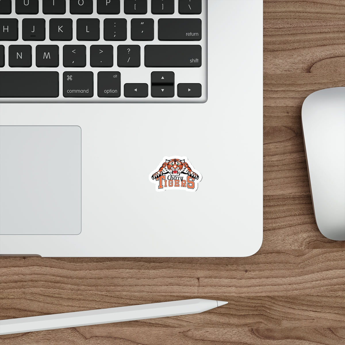 Cherry School Tigers Transparent Sticker – Classic Logo Design
