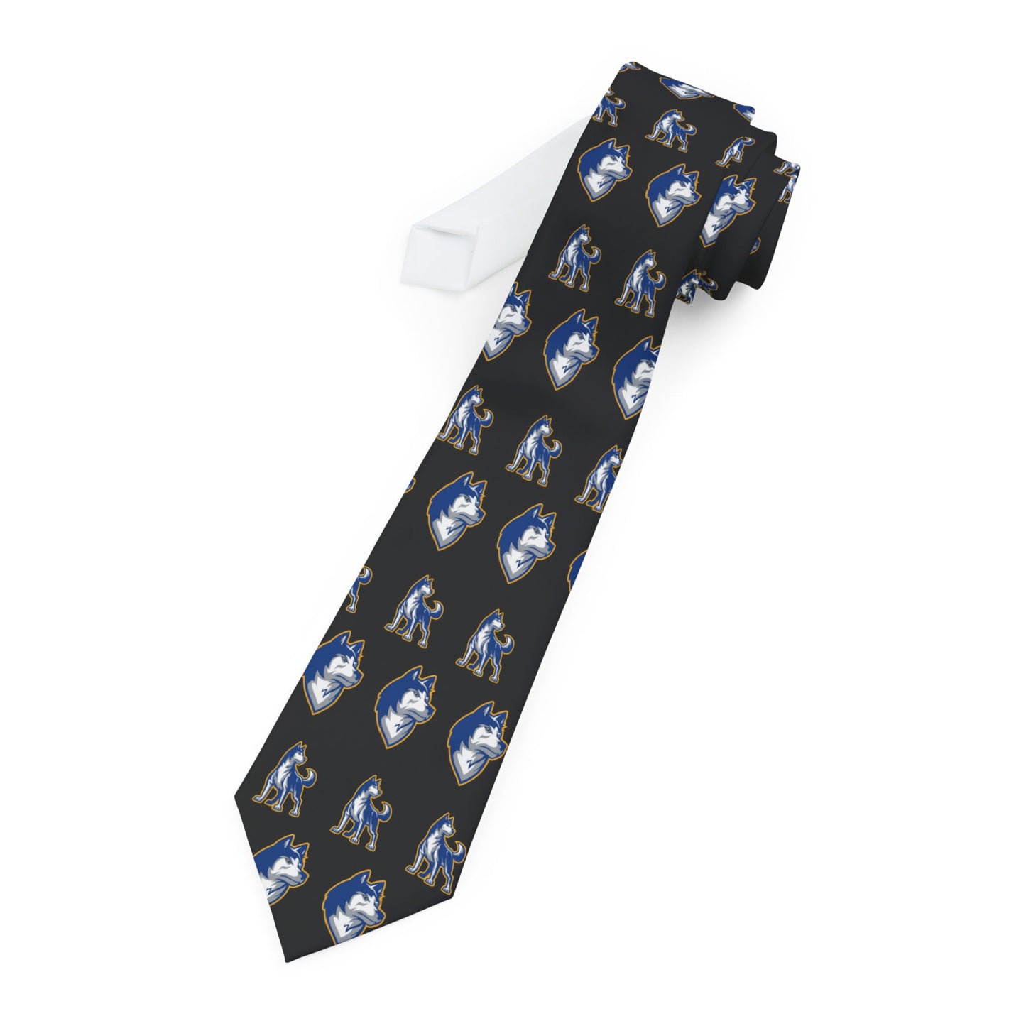 Bigfork Huskies Pattern Tie β All-Over Logo, Statement Neckwear