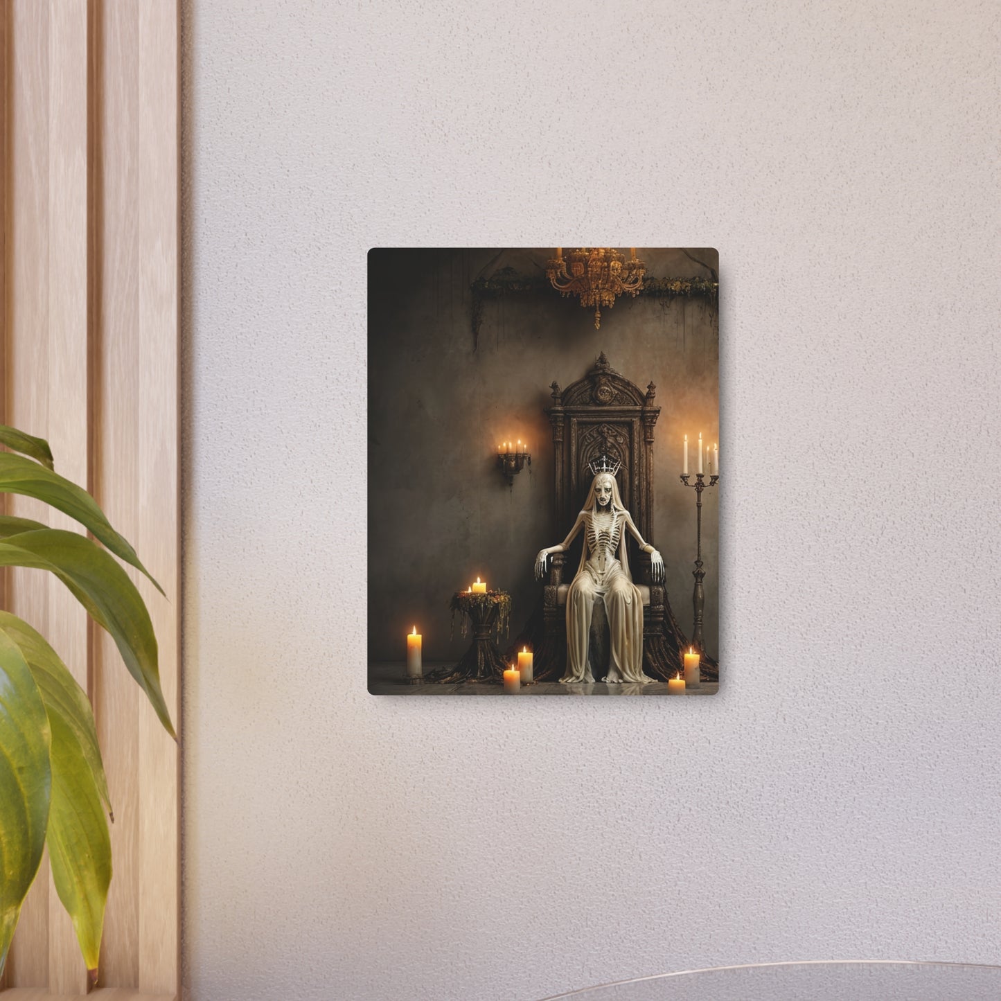 Crowned in Silence – Gothic Queen Metal Sign
