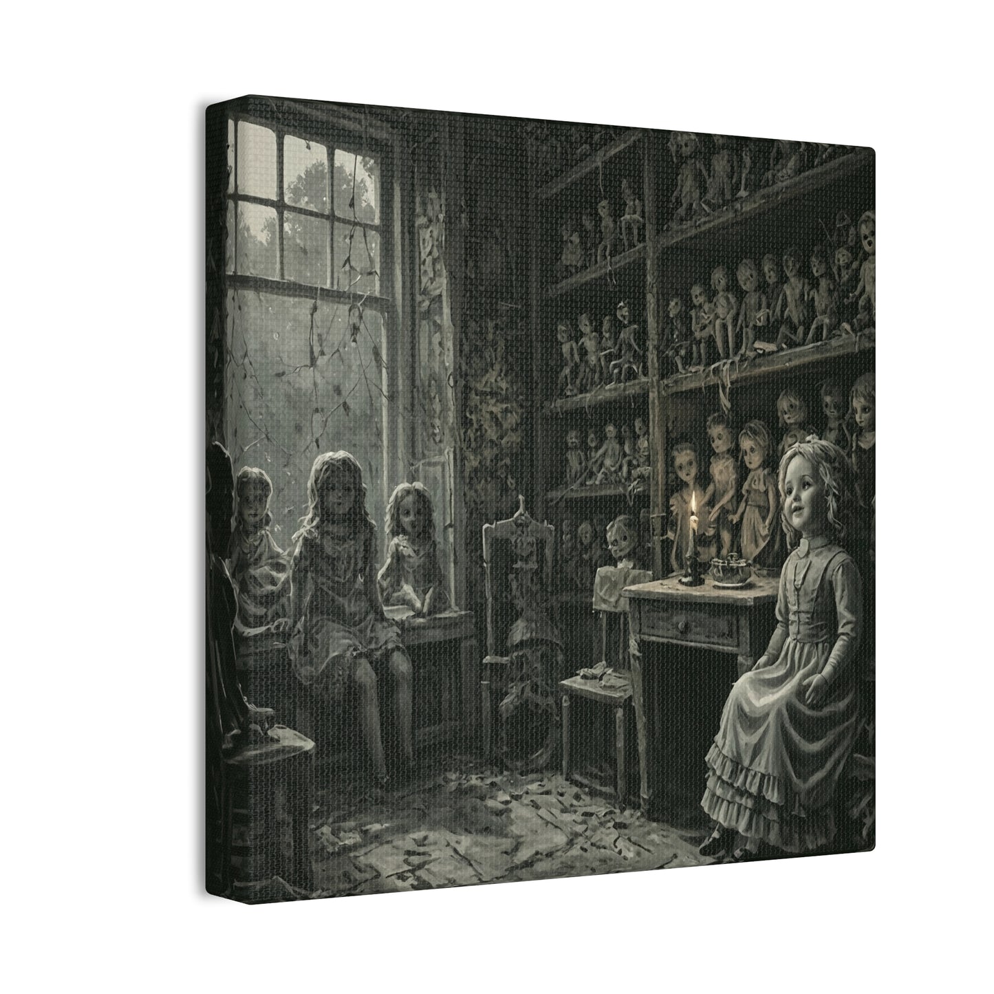 The Dollmaker's Den – Haunted Canvas Wall Art