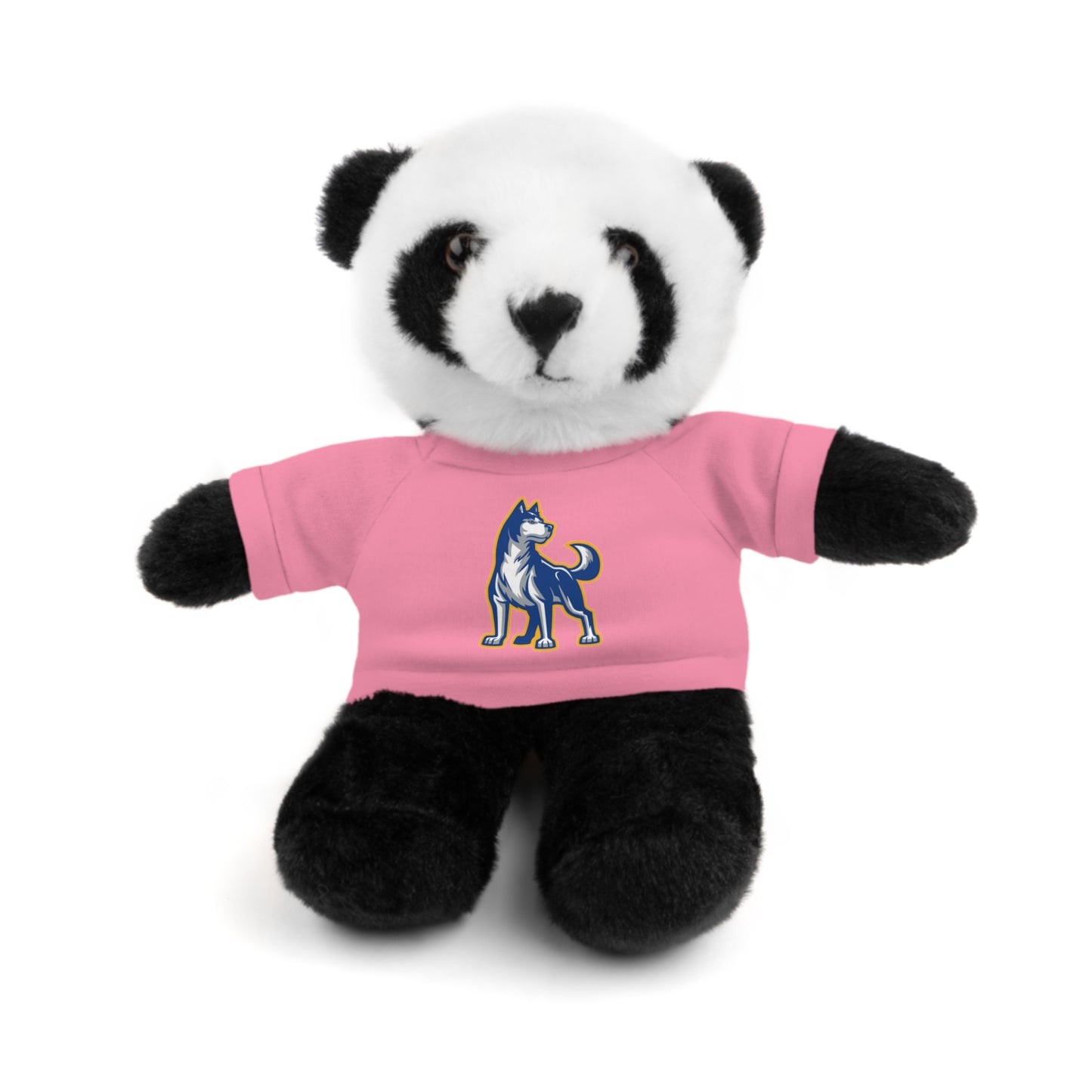 Huggable Huskies β 8" Plush Buddies w/ Logo Tee (Pick Your Animal + Tee Color)