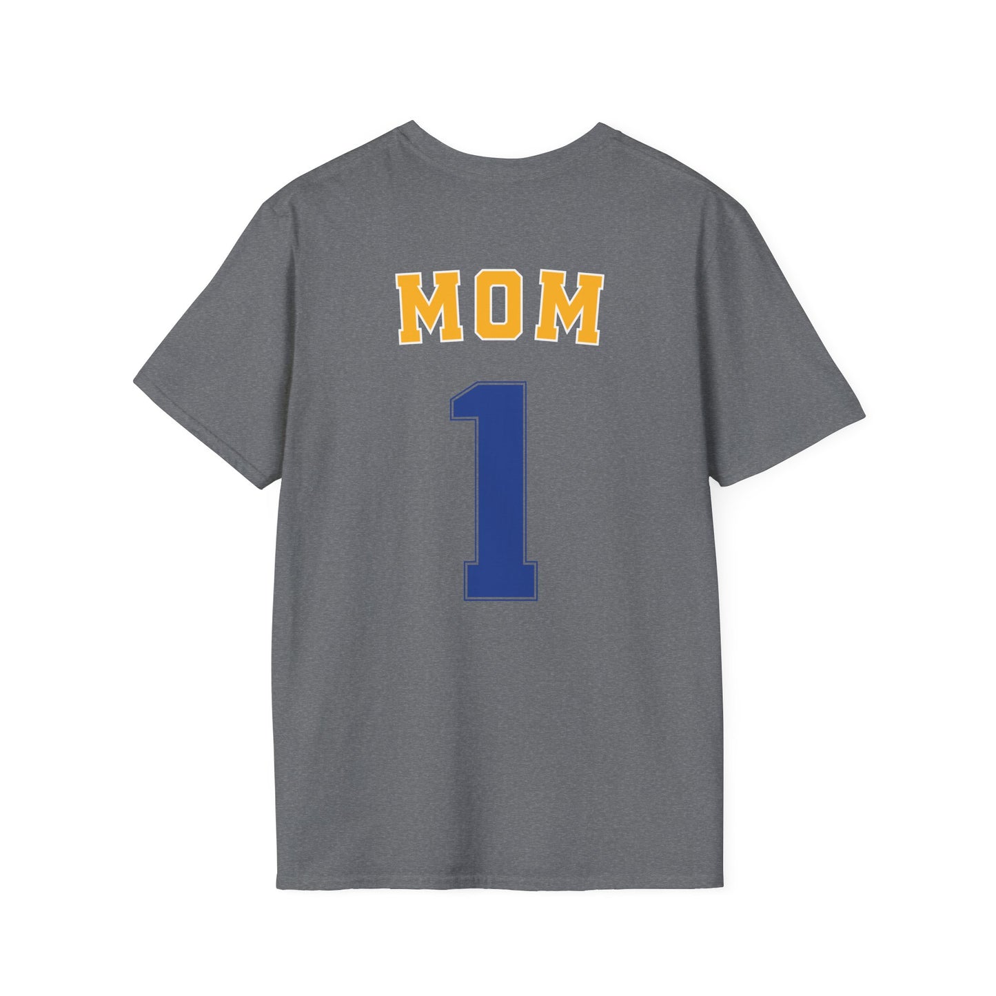 Bigfork Huskies Soft-Style Tee — Custom Back (“MOM #1” or Your Text)