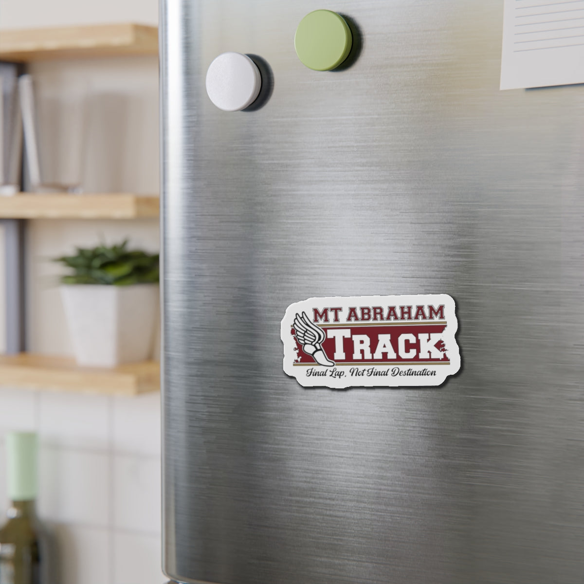 Mt. Abraham Track Magnet — “Final Lap, Not Final Destination”