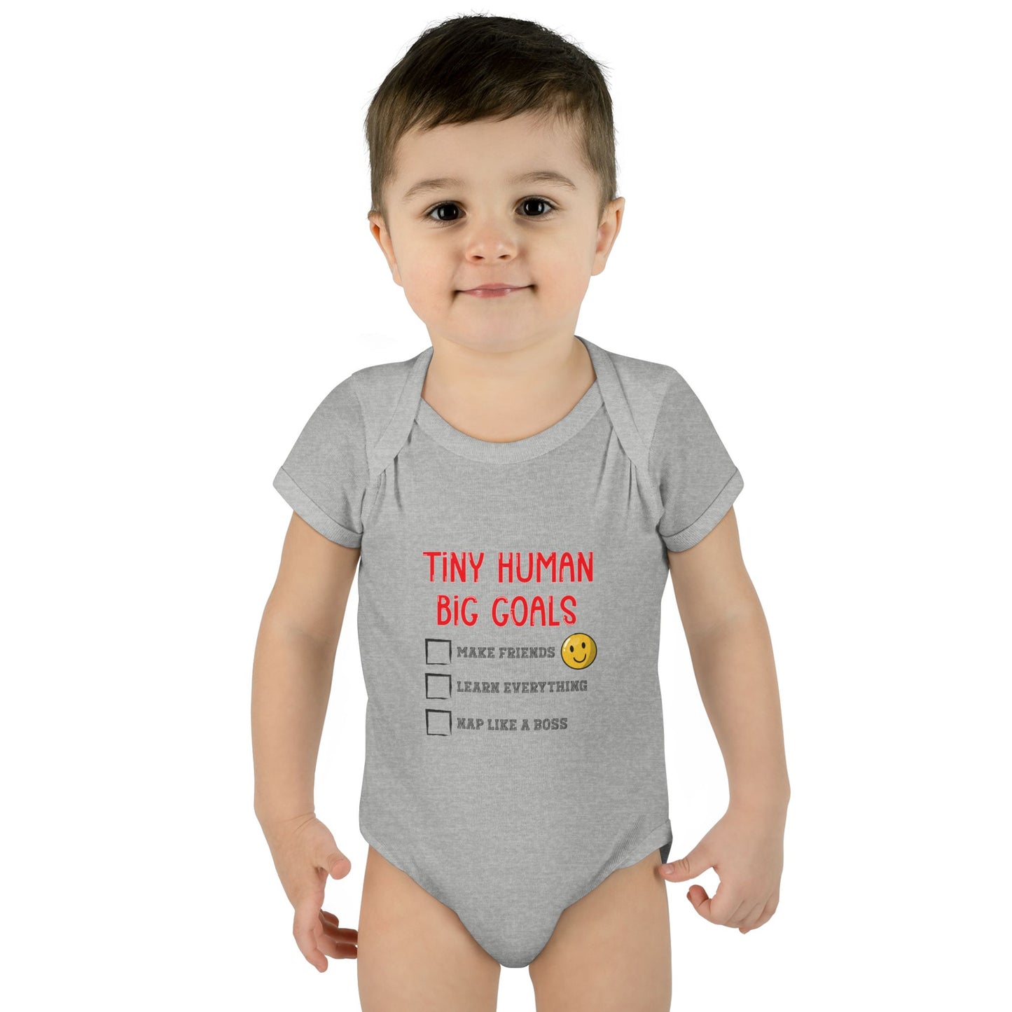 Tiny Human, Big Goals β Infant Bodysuit