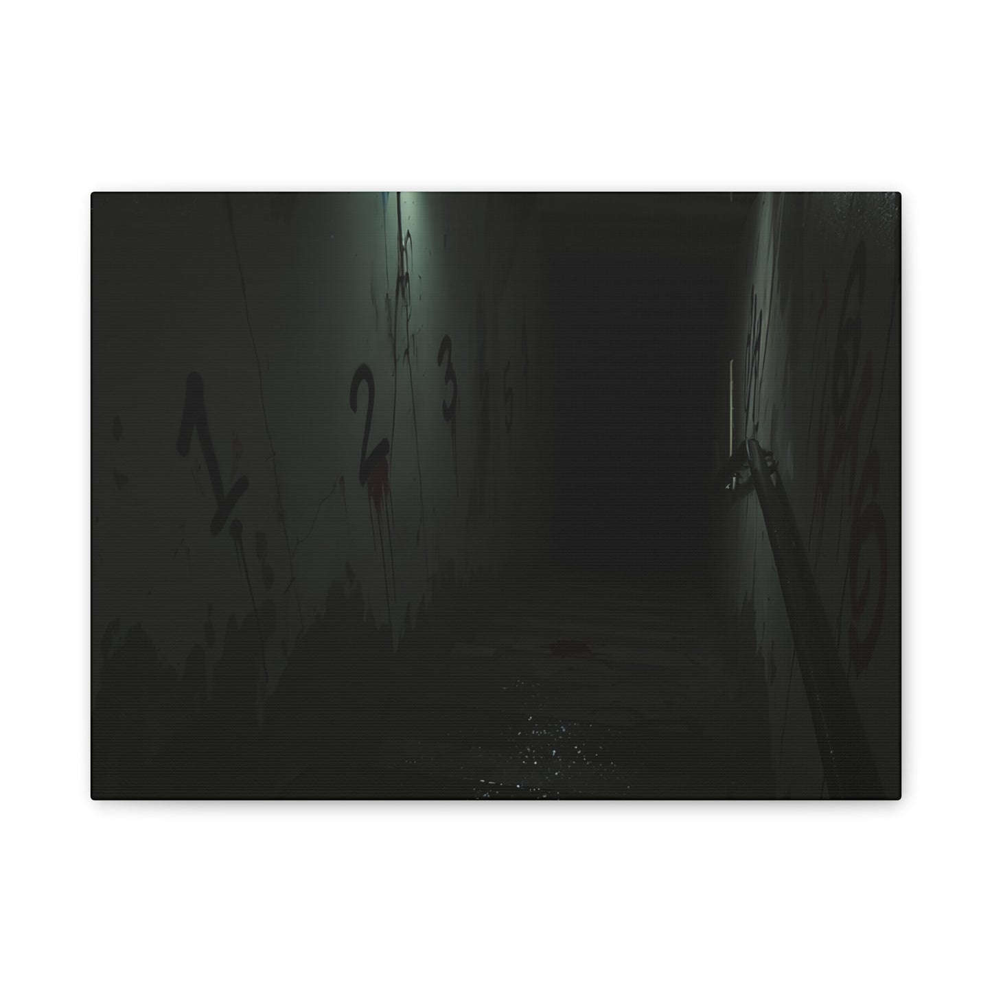 Count Your Steps, Not Your Regrets – Haunted Stairwell Canvas