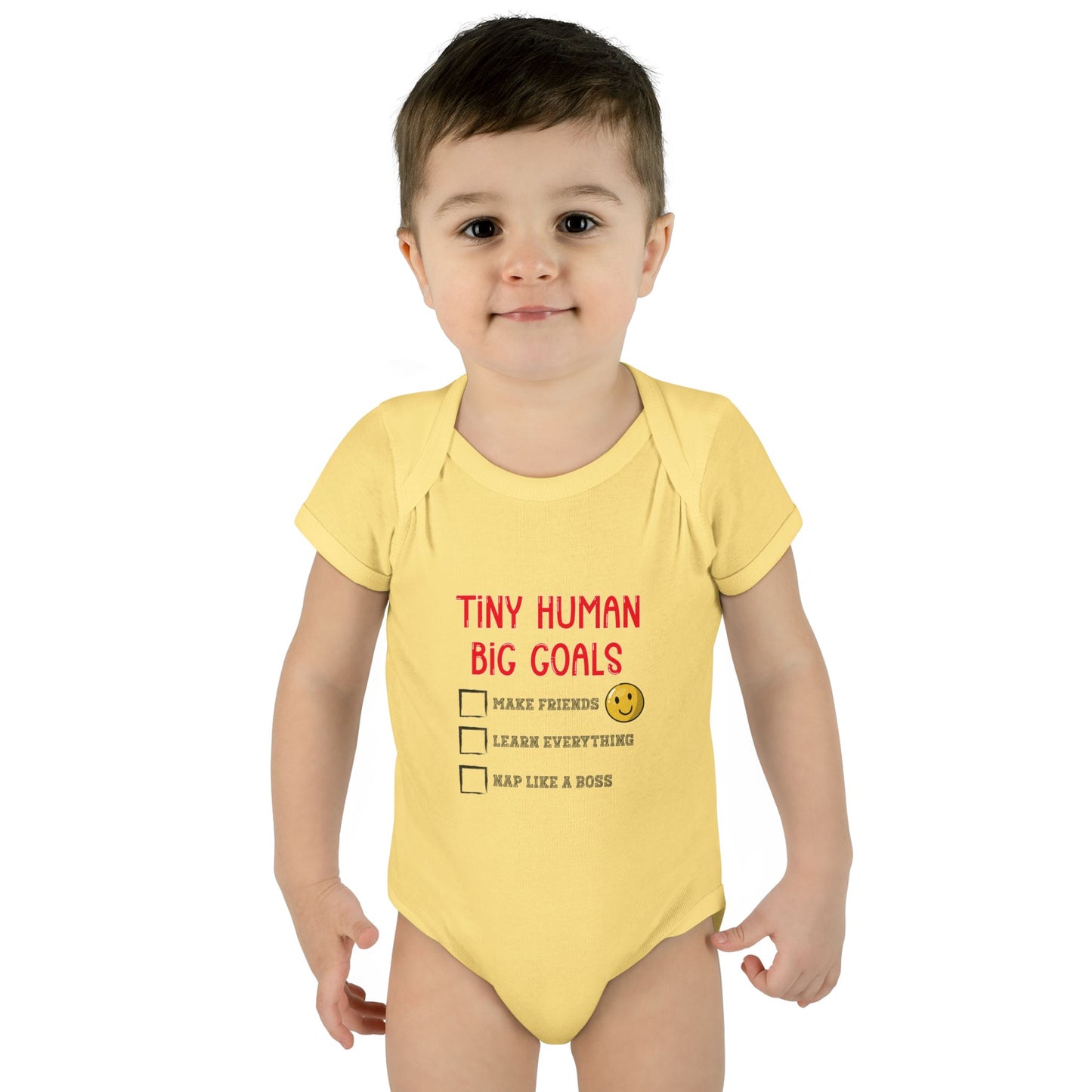 Tiny Human, Big Goals β Infant Bodysuit