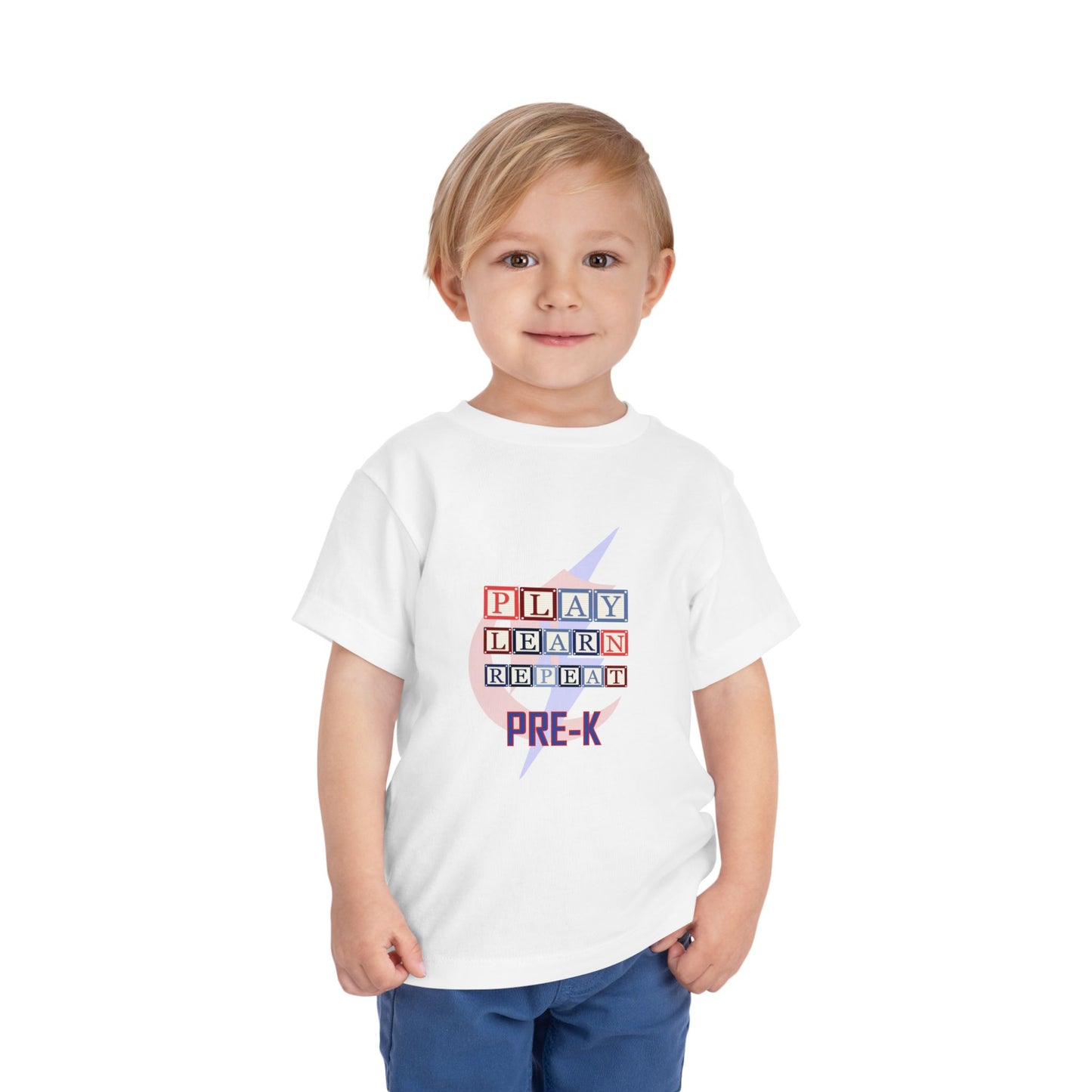Chisholm Bluestreaks – Play. Learn. Repeat. Pre-K Toddler Tee