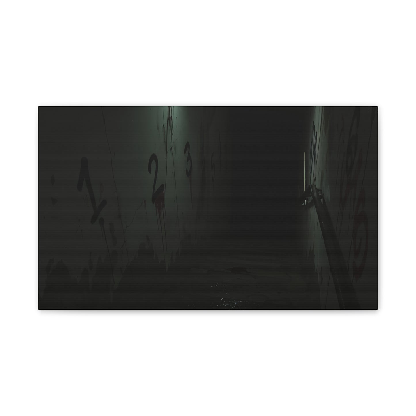 Count Your Steps, Not Your Regrets – Haunted Stairwell Canvas