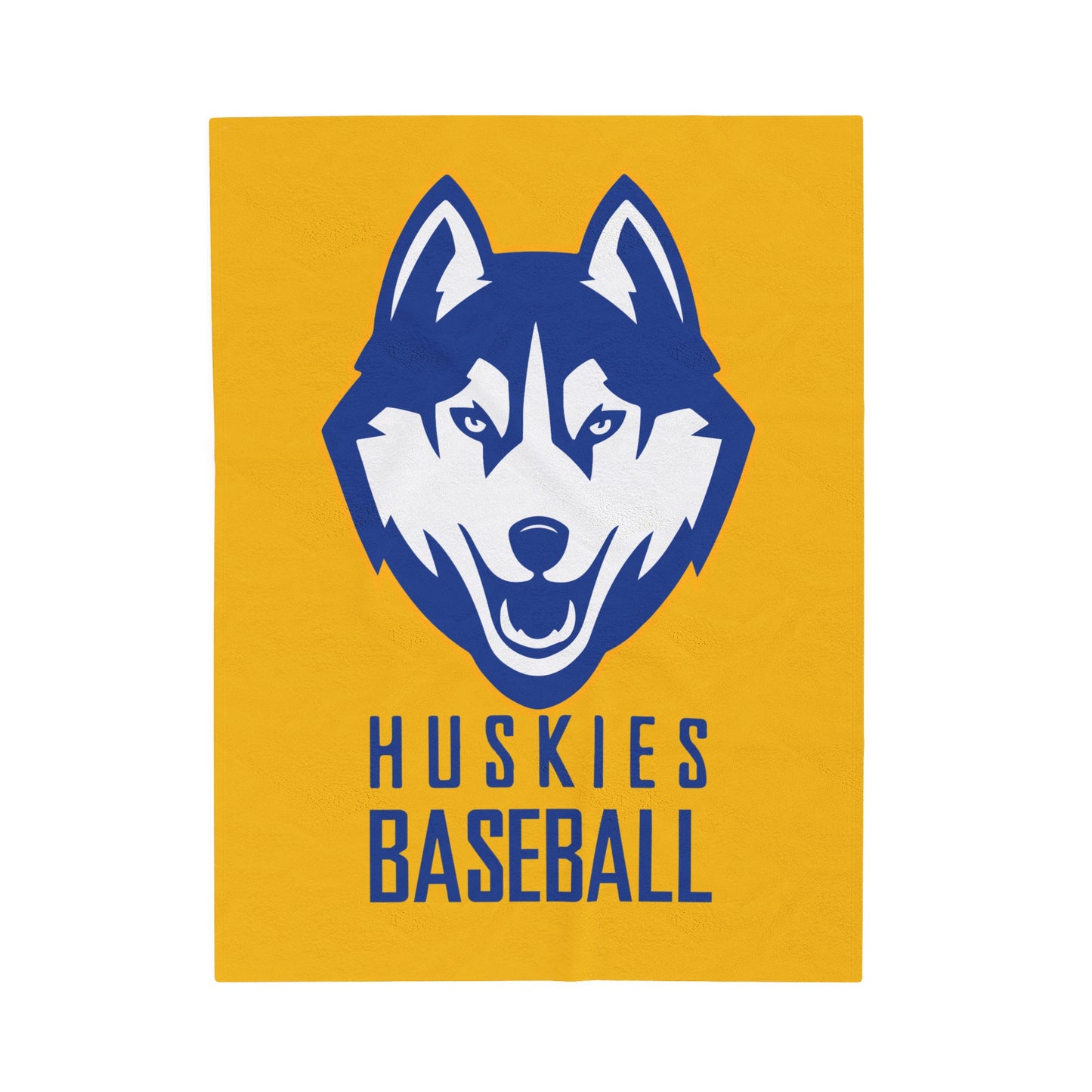Bigfork Huskies Baseball Plush Velveteen Blanket