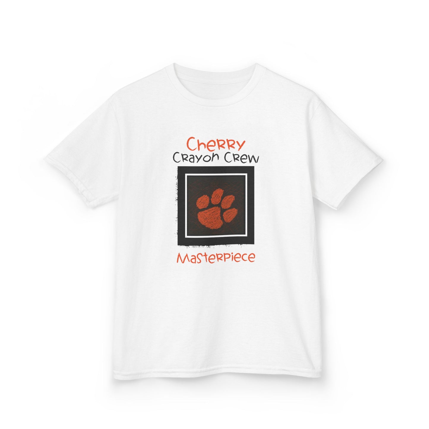 Cherry Crayon Crew Masterpiece Kids Tee – Tiger Paw Power!