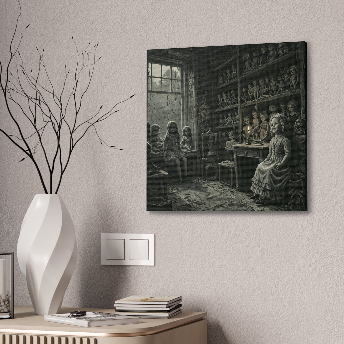 The Dollmaker's Den – Haunted Canvas Wall Art