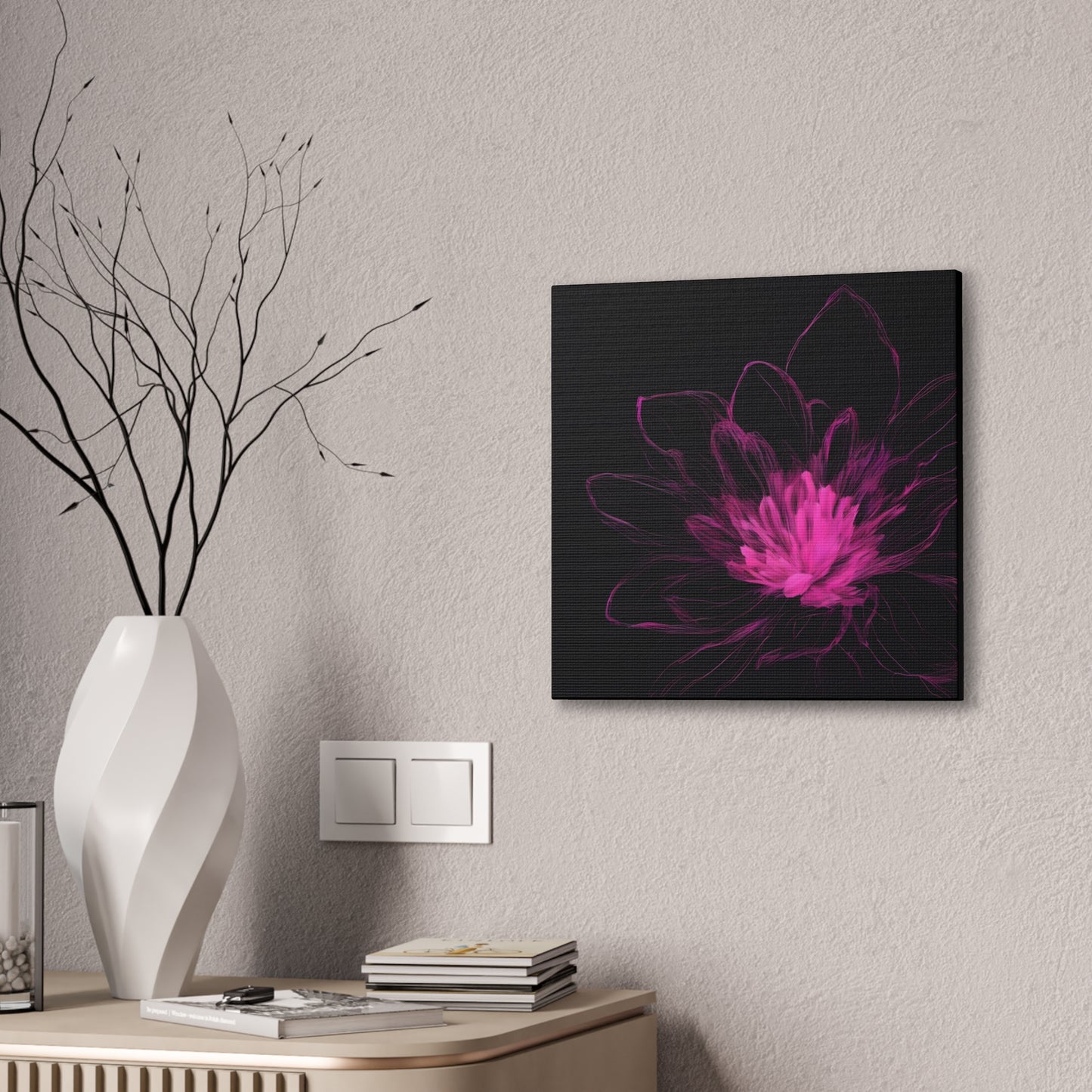 Lotus Static – Square Canvas Bloom