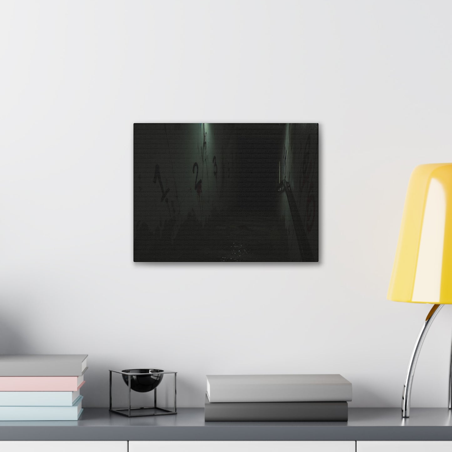 Count Your Steps, Not Your Regrets – Haunted Stairwell Canvas