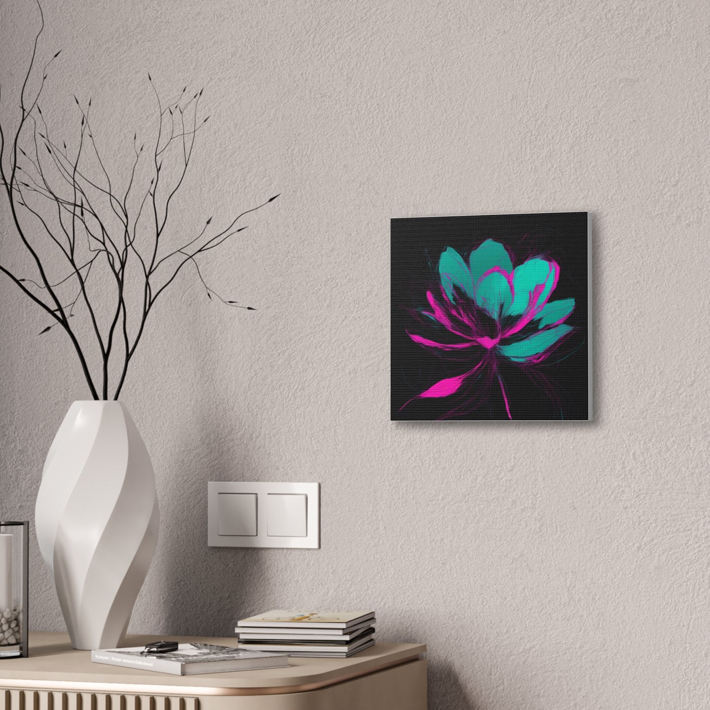 Bloomwave: Petals in Pink & Neon Drift