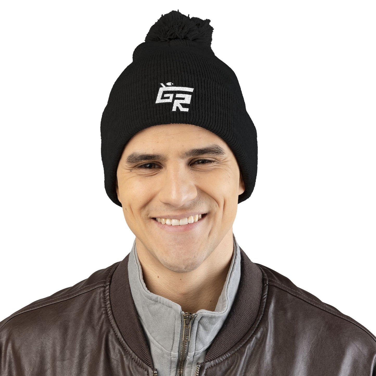 Pom-Pom Beanie (Hockey Spirit Embroidered Cap)