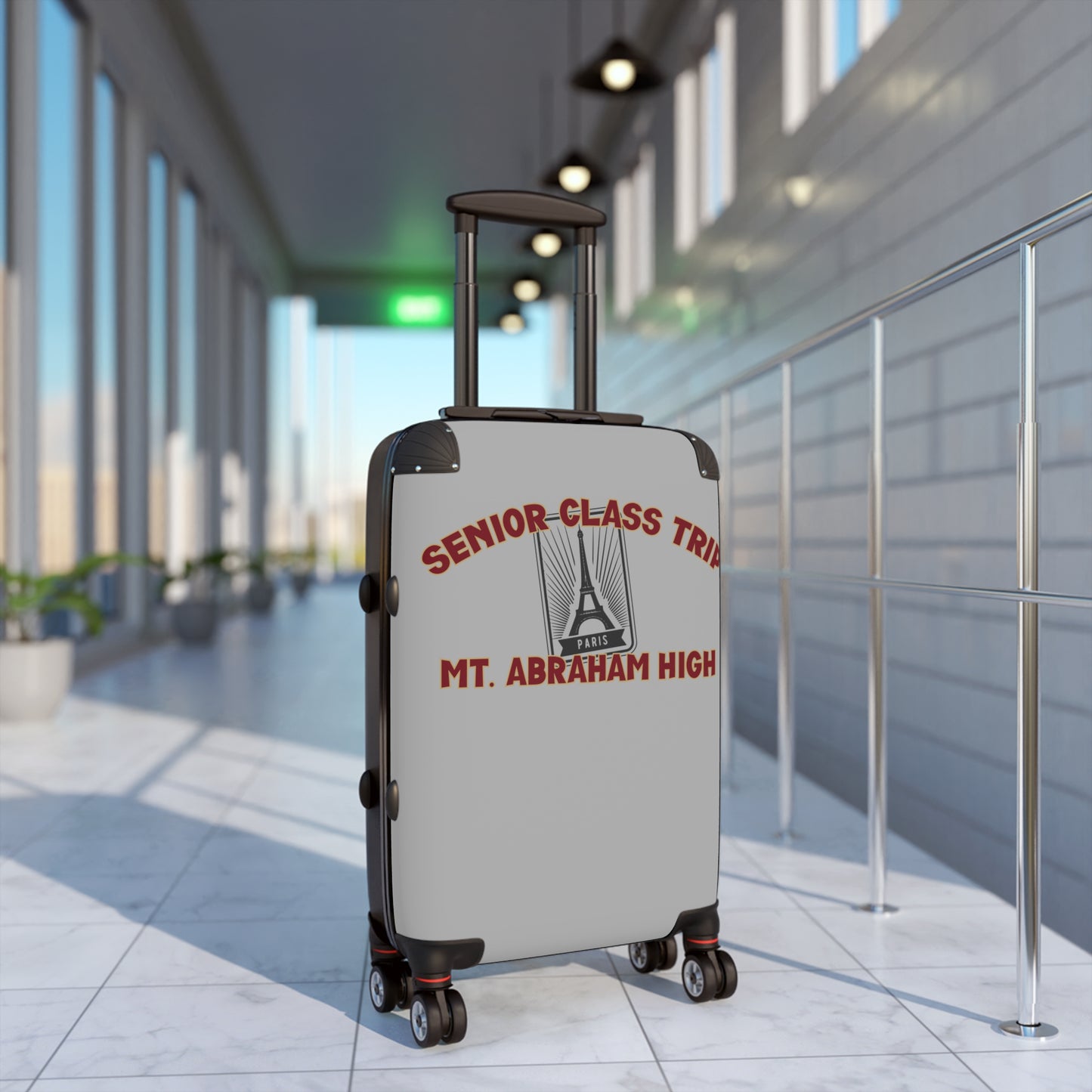 Mt. Abraham High Senior Class Trip Suitcase – Paris or Bust (Travel at Your Own Risk)