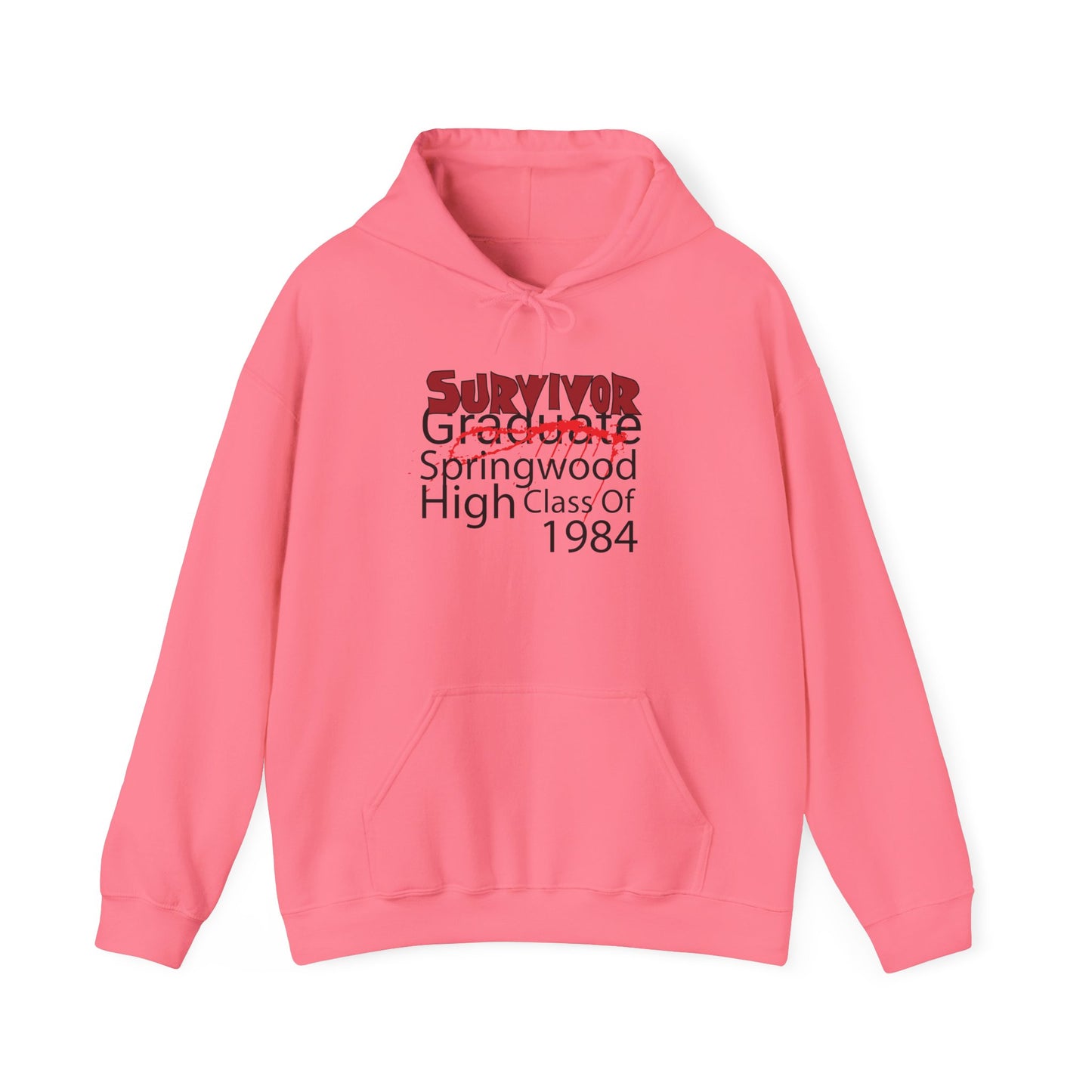 Springwood High Class of 1984 Survivor Hoodie – Horror Movie Alumni Gear