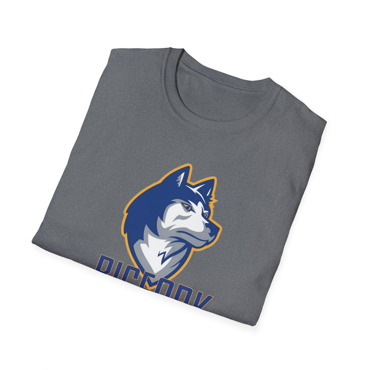 Bigfork Huskies Soft-Style Tee — Custom Back (“MOM #1” or Your Text)