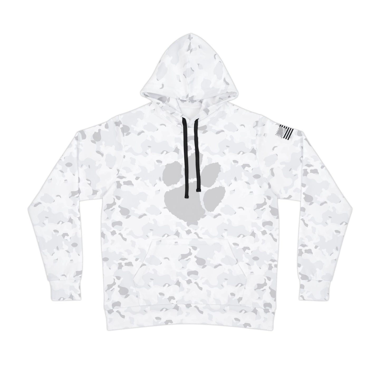 Cherry Tigers Arctic Camo Hoodie with Paw Print Logo