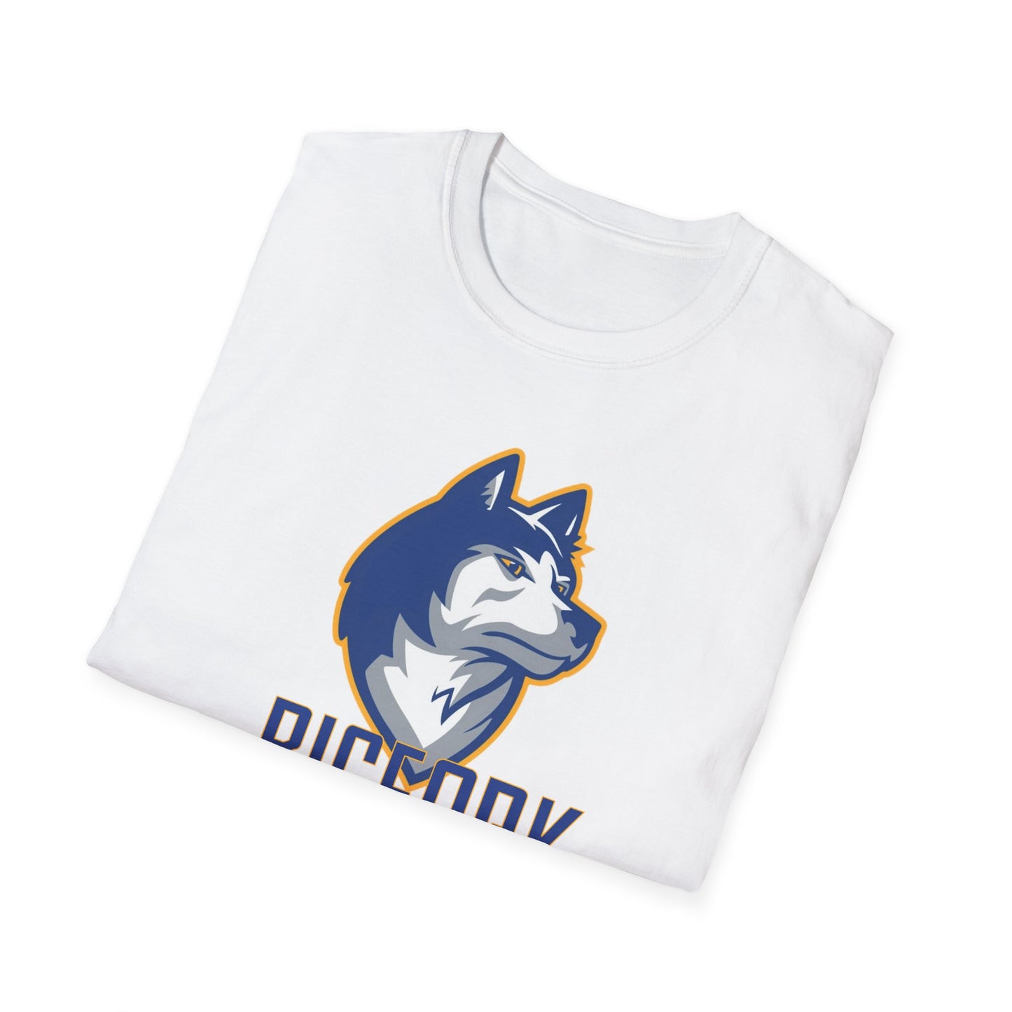 Bigfork Huskies Soft-Style Tee — Custom Back (“MOM #1” or Your Text)